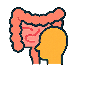 Ícono de conexión intestino-cerebro